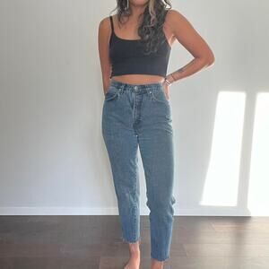 80s tapered mom jeans indigo